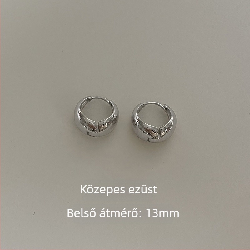 Fülbevalók, 925 ezüst, Geometriai design, Elektroplattálás, Instás stílus