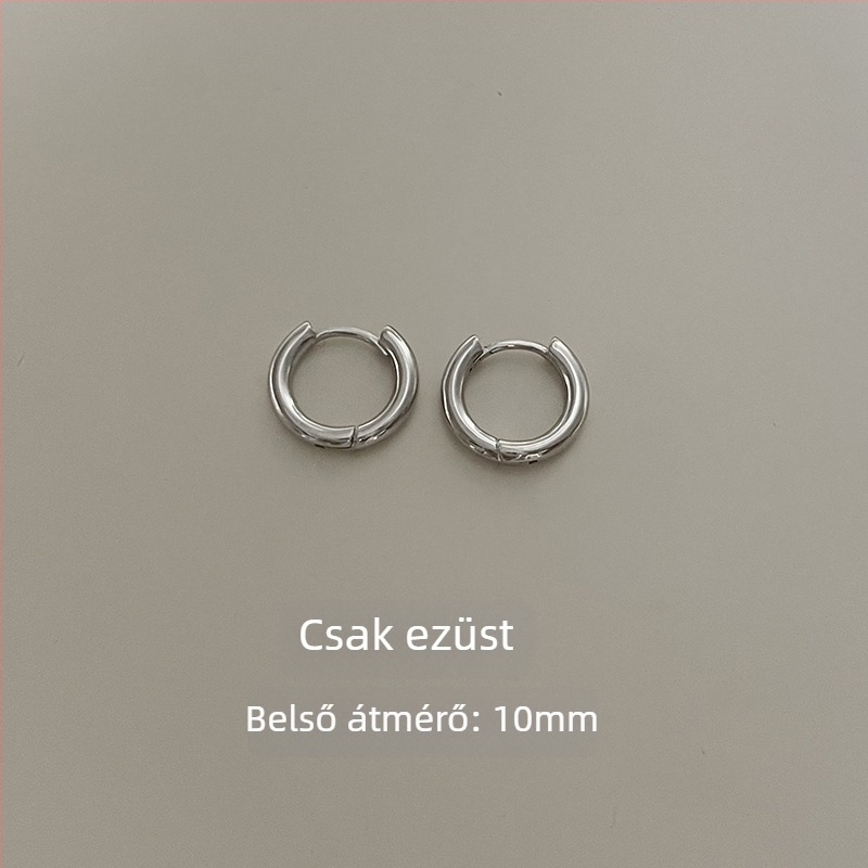 Fülbevalók, 925 ezüst, Geometriai design, Elektroplattálás, Instás stílus