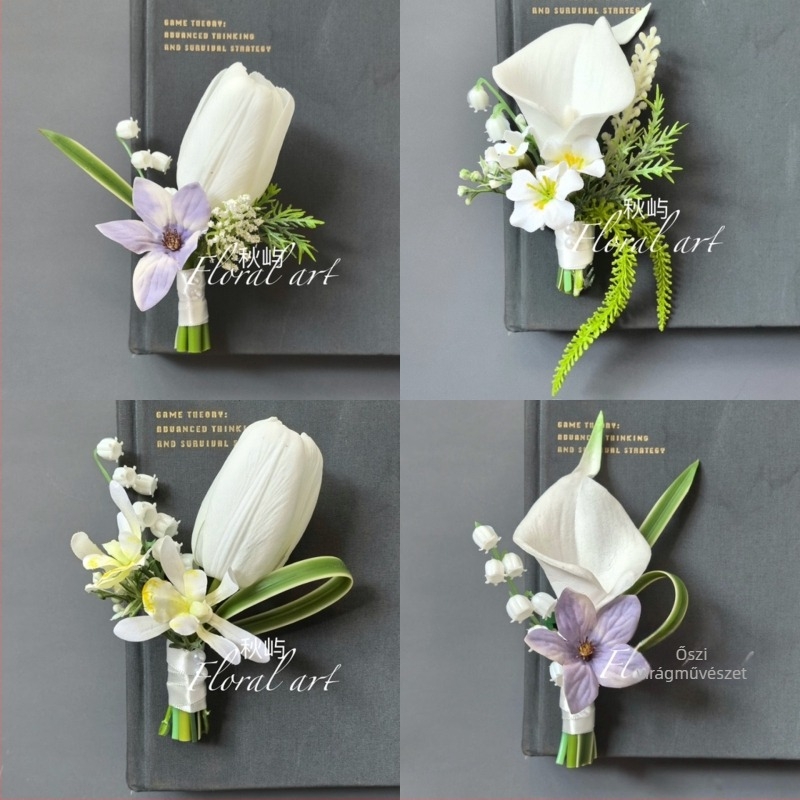 Esküvői virágkészlet mesterséges virágokkal a menyasszony és a vőlegény, koszorúslányok és koszorúslányok számára – esküvői fotórekvizitum (Márka: Egyéb; Anyag: Egyéb; Testreszabás nem lehetséges; Logó nyomtatása nem lehetséges)
