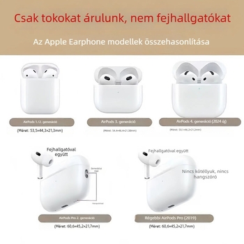 AirPods Pro 2/3/4 TPU védőtok - lágy burkolat, injektálásos formázás, univerzális stílus