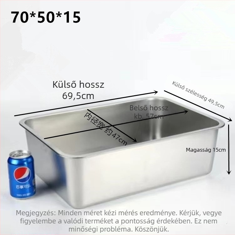 Nagy méretű nyitott macskaalmotálca spriccelés elleni dizájnnal és fogantyúval – fém + műanyag