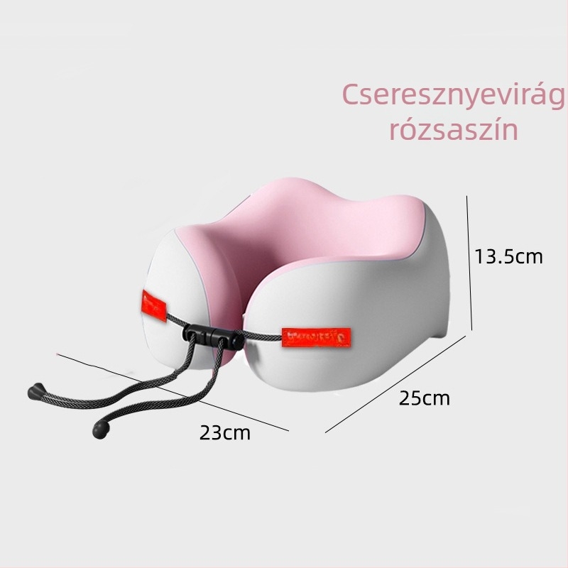 Memóriahabos U-alakú utazópárna nyaki támaszhoz, Ice Silk anyaggal, hordozható.