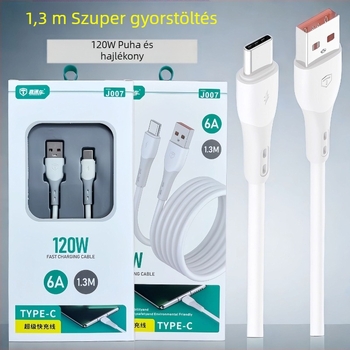 120W Gyors töltés USB-C adatkábel, 1-2 m hosszú, Android, Honor, Apple és Huawei készülékekhez