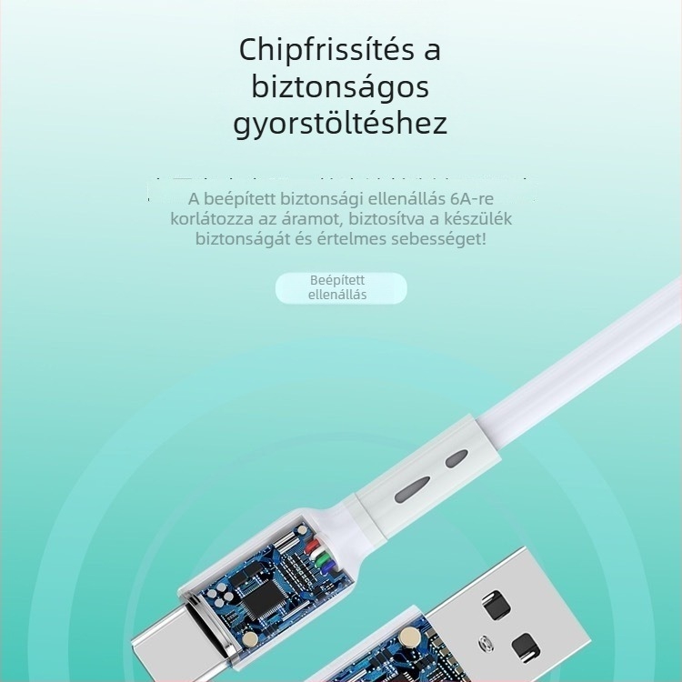 120W Gyors töltés USB-C adatkábel, 1-2 m hosszú, Android, Honor, Apple és Huawei készülékekhez