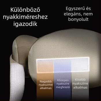 U-alakú utazó párna memóriahab töltettel, poliészter huzattal, könnyű, 0,5 kg alatt, modern minimalist dizájn