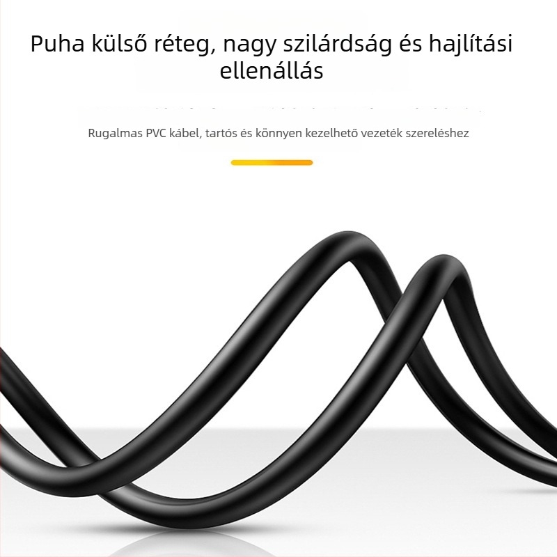 HDMI–HDMI hajlított kábel, többirányú hajlítás (fel/le/balra/jobbra), verzió 2.1, 8K-támogatás, hossz 1 m
