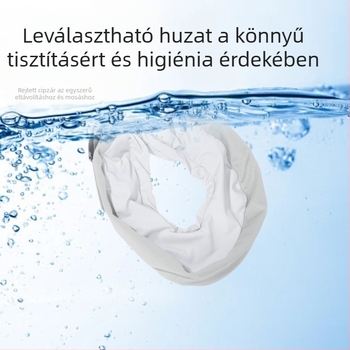 Memóriahabos U-alakú nyakpárna – utazáshoz és irodába, poliészter huzattal, hordozható
