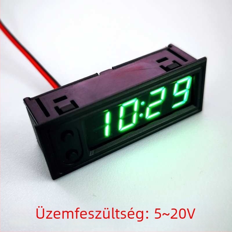 Autóba épített digitális óra modul idő- és dátumfunkcióval, állítható szögű kialakítás; Anyag: Más; Megvalósítási szabvány: Más