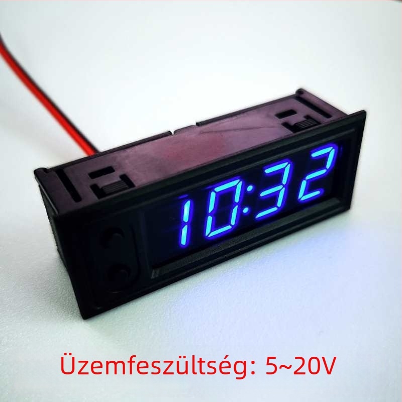 Autóba épített digitális óra modul idő- és dátumfunkcióval, állítható szögű kialakítás; Anyag: Más; Megvalósítási szabvány: Más