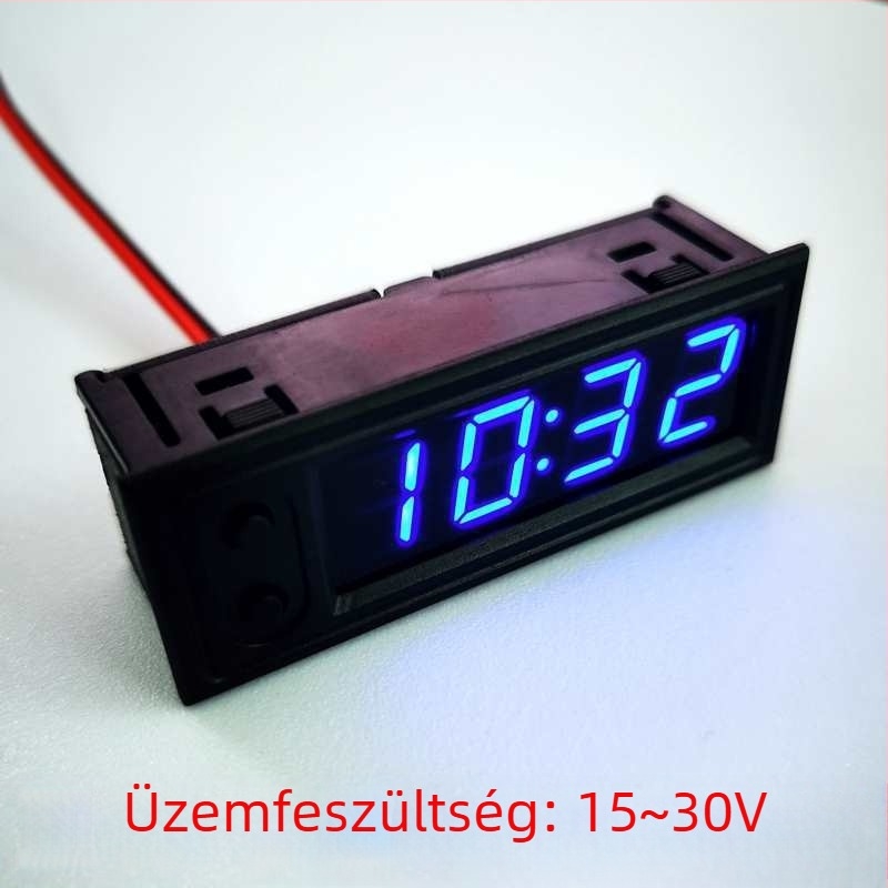 Autóba épített digitális óra modul idő- és dátumfunkcióval, állítható szögű kialakítás; Anyag: Más; Megvalósítási szabvány: Más