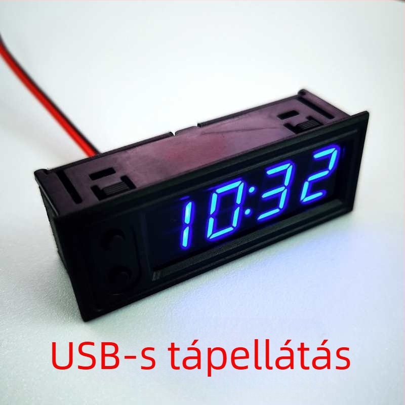 Autóba épített digitális óra modul idő- és dátumfunkcióval, állítható szögű kialakítás; Anyag: Más; Megvalósítási szabvány: Más
