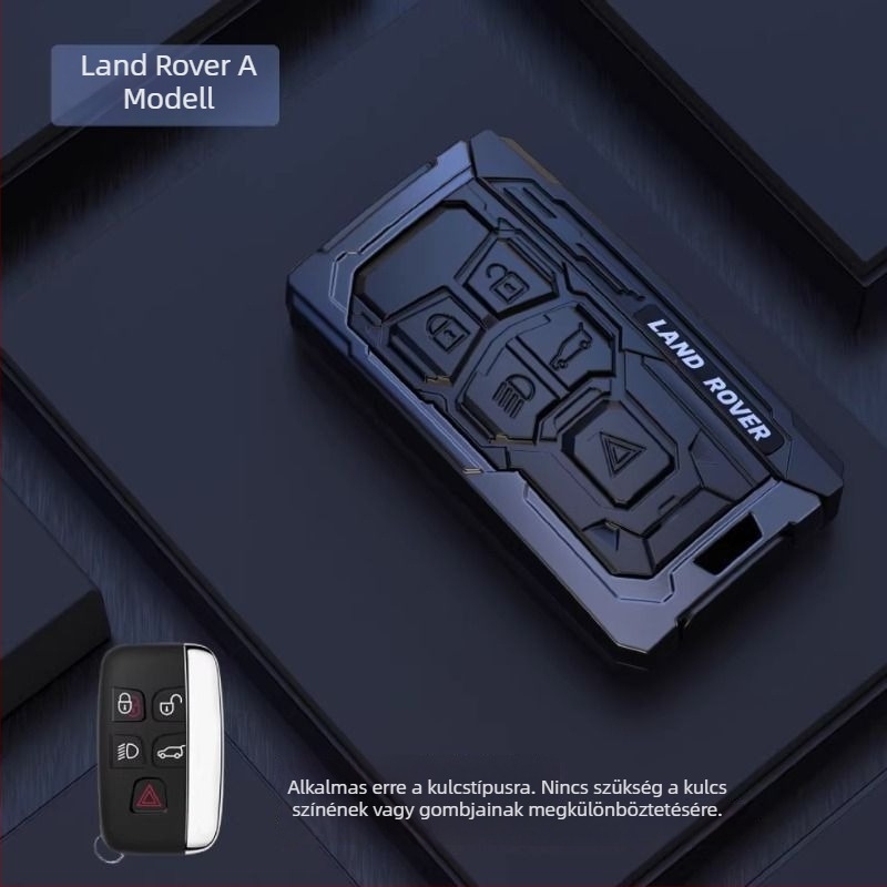 Kulcstartó tok Land Rover és Jaguar számára – alumíniumötvözet, trend stílus, testreszabható, kompatibilis a Range Rover Sport, Discovery 4, Evoque, Defender