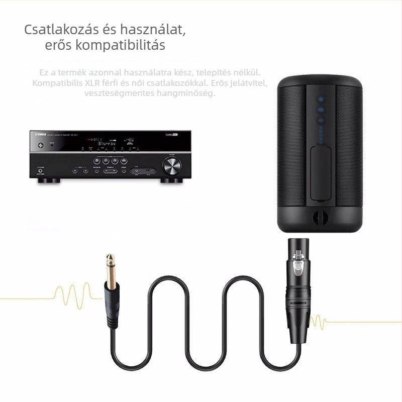 6,35 mm-es mikrofonkábel XLR-hez, kettős vezető, XLR női csatlakozó, nikkelített, ROHS