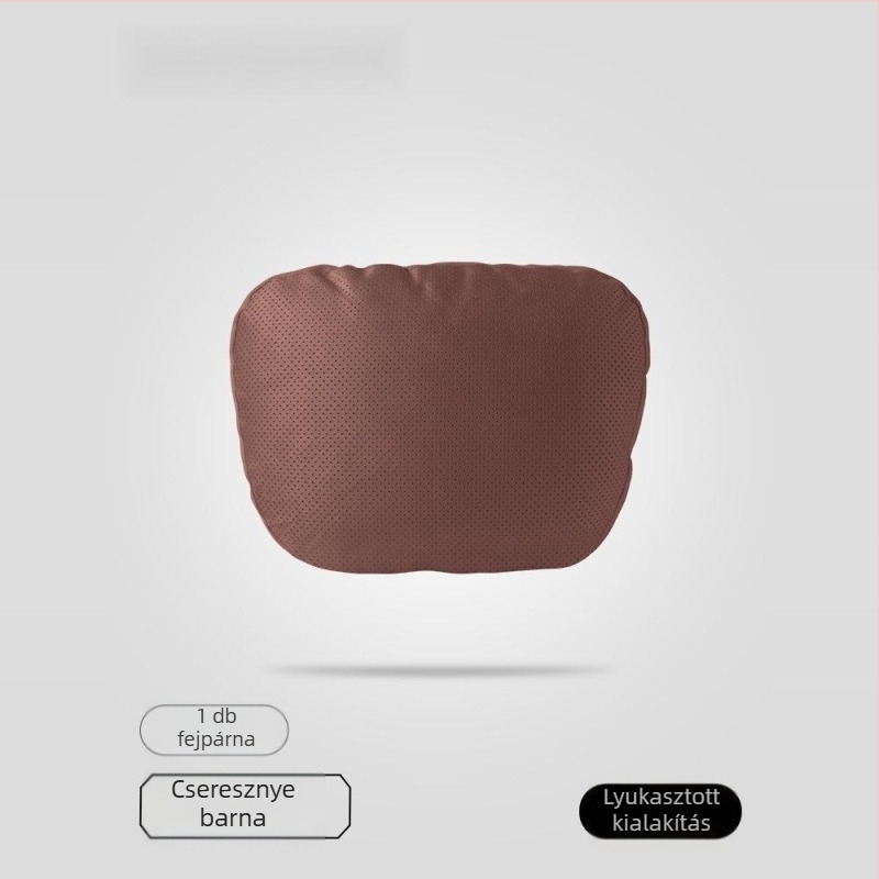 Autós fej- és nyakpárna Dupont bio-fleece töltettel, velúr bevonattal, geometriai mintázat, deréktámasz, egész évben használható, egyszerű stílus