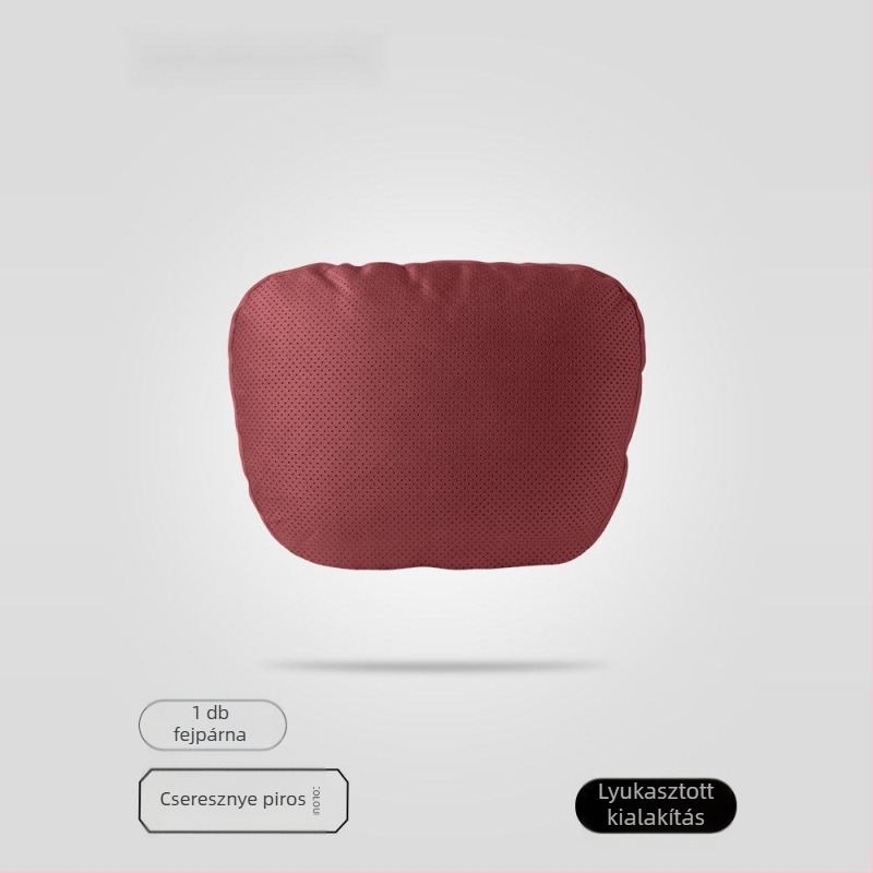 Autós fej- és nyakpárna Dupont bio-fleece töltettel, velúr bevonattal, geometriai mintázat, deréktámasz, egész évben használható, egyszerű stílus