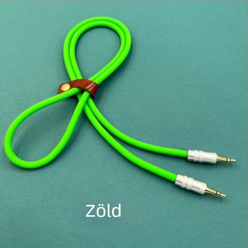 3,5 mm-es to 3,5 mm-es férfi AUX kábel, háromvezetékes, szilikon vezető Apple autóhifi DIY