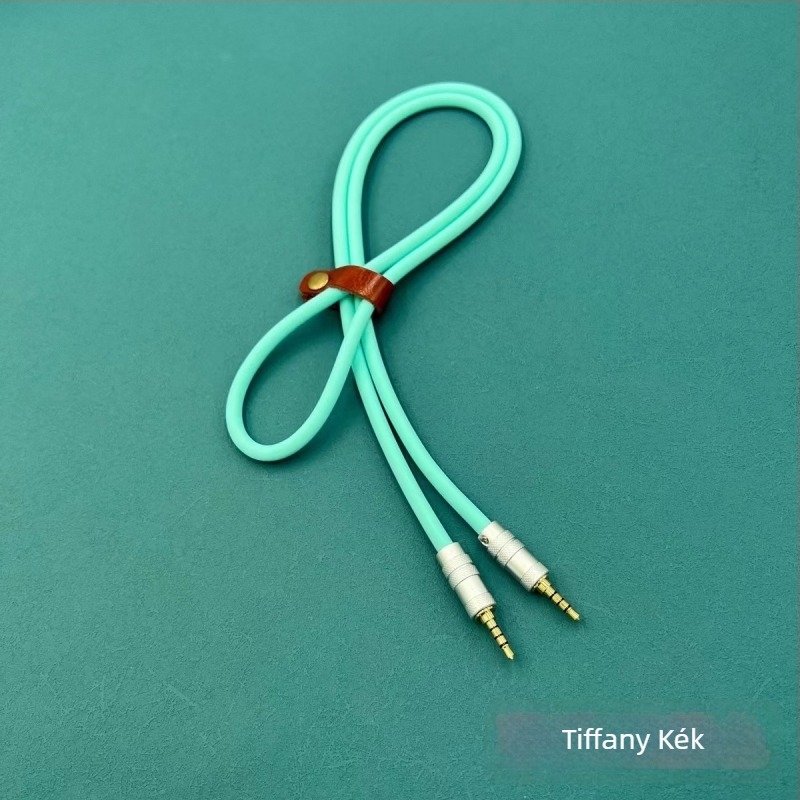 3,5 mm-es to 3,5 mm-es férfi AUX kábel, háromvezetékes, szilikon vezető Apple autóhifi DIY