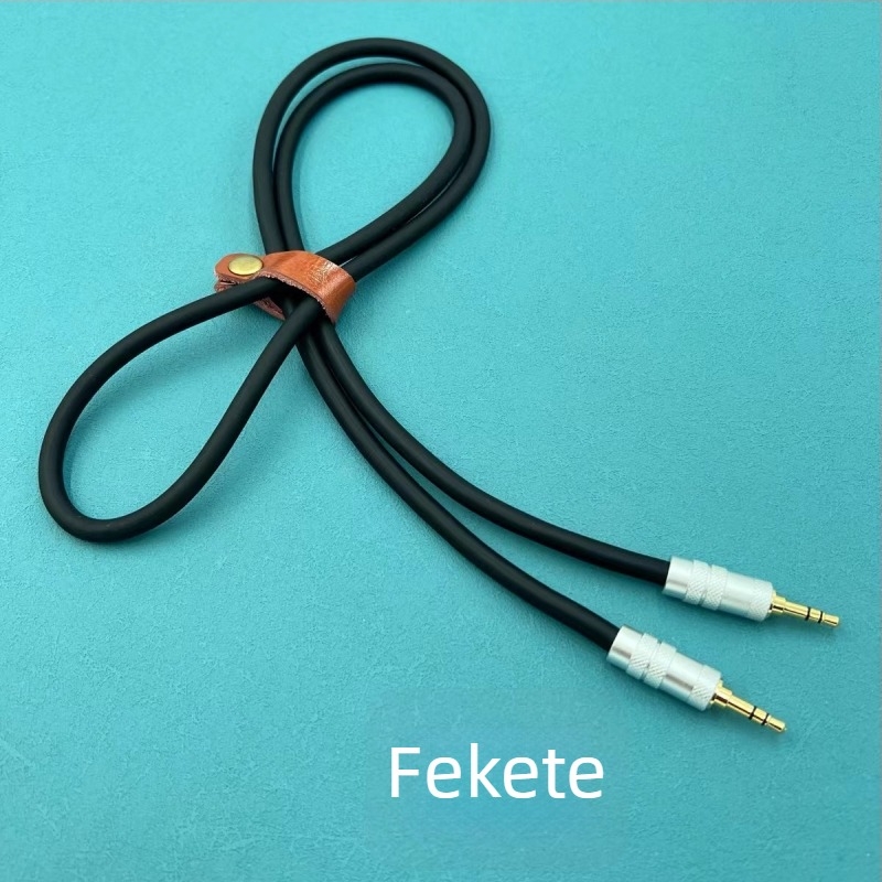 3,5 mm-es to 3,5 mm-es férfi AUX kábel, háromvezetékes, szilikon vezető Apple autóhifi DIY