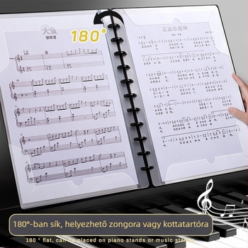 A4 kotta mappa gomba kapoccsal, Lay-Flat dizájn, PP anyag, többoldalas