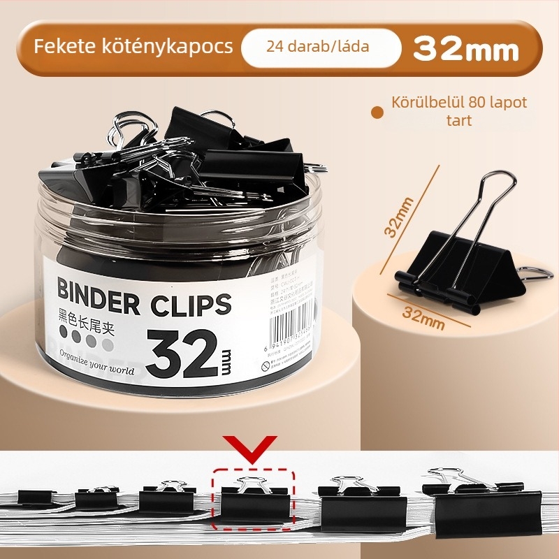 Wengu fém üreges klipsz irodára