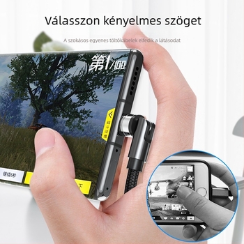 540°-os forgó mágneses adatkábel Lightning, Micro USB és Type-C csatlakozókkal, gyors töltés 2A-ig, fonott kialakítás