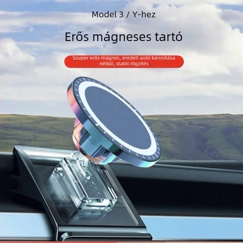 Tesla Model 3 és Model Y autótelefon-tartó elektromos zárással, műszerfalra szerelhető