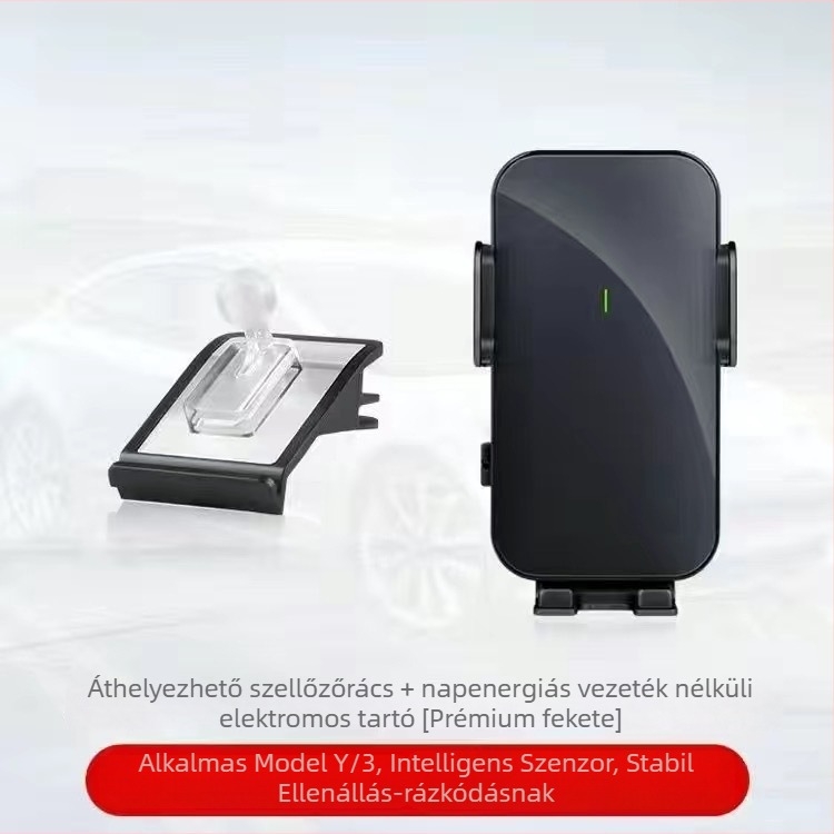 Tesla Model 3 és Model Y autótelefon-tartó elektromos zárással, műszerfalra szerelhető