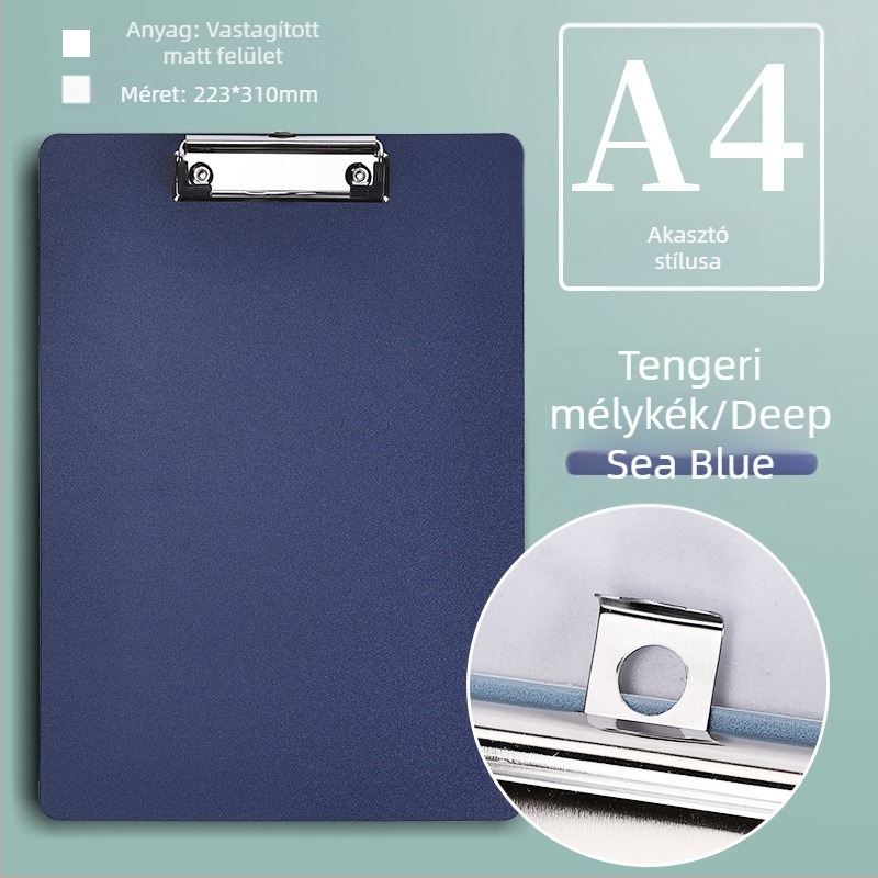Jiyu mappaklip, modell A4/A5, típus: egyedi erős klip, csiptető méret 9,5×3 cm, papírméret A4/A5
