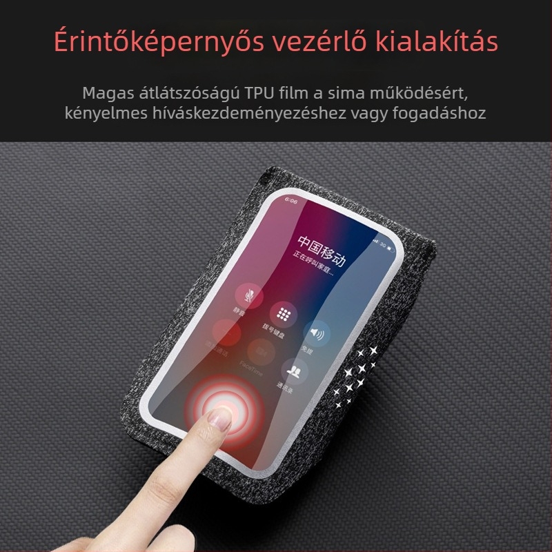 Karokra helyezhető telefontáska futáshoz érintőképernyővel, uniszex, vízálló, ultrakönnyű, Nylon-Lycra