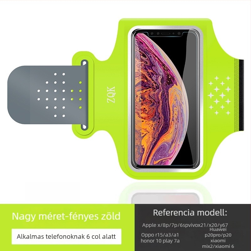 Karokra helyezhető telefontáska futáshoz érintőképernyővel, uniszex, vízálló, ultrakönnyű, Nylon-Lycra