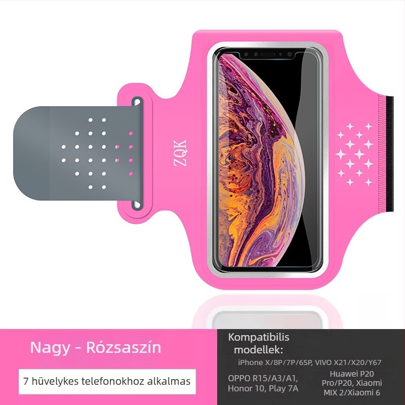 Karokra helyezhető telefontáska futáshoz érintőképernyővel, uniszex, vízálló, ultrakönnyű, Nylon-Lycra
