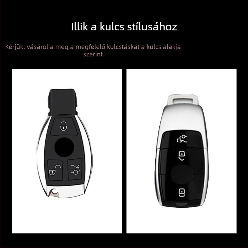 Xinhao kulcstartó tok Mercedes-Benz E-Classhoz, velúr, egyszerű stílus