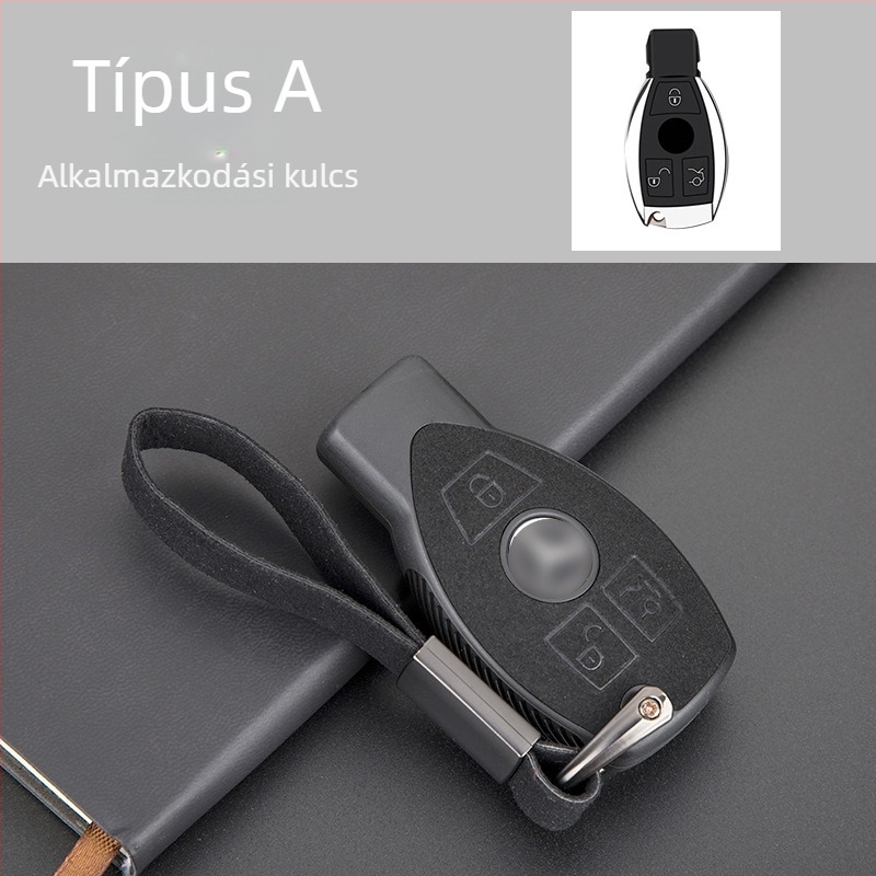 Xinhao kulcstartó tok Mercedes-Benz E-Classhoz, velúr, egyszerű stílus