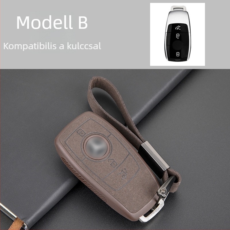 Xinhao kulcstartó tok Mercedes-Benz E-Classhoz, velúr, egyszerű stílus