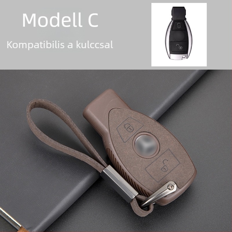 Xinhao kulcstartó tok Mercedes-Benz E-Classhoz, velúr, egyszerű stílus