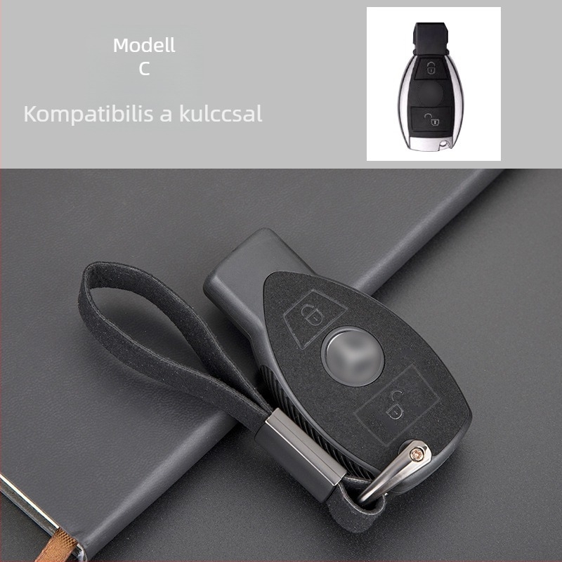 Xinhao kulcstartó tok Mercedes-Benz E-Classhoz, velúr, egyszerű stílus