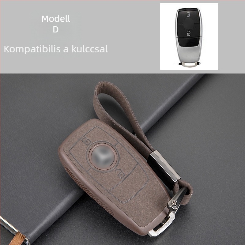 Xinhao kulcstartó tok Mercedes-Benz E-Classhoz, velúr, egyszerű stílus