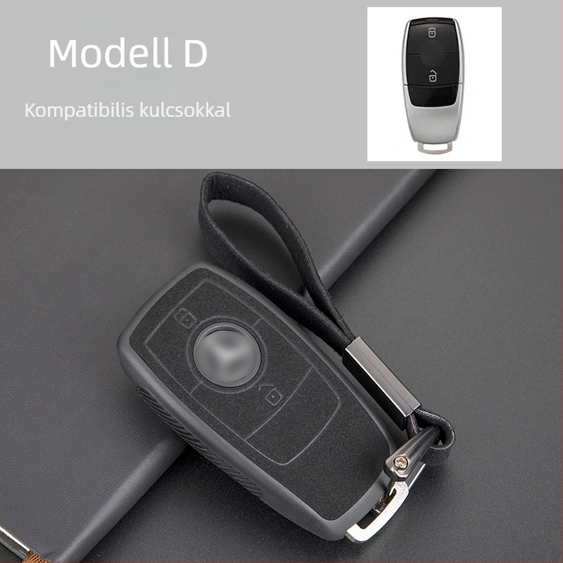 Xinhao kulcstartó tok Mercedes-Benz E-Classhoz, velúr, egyszerű stílus