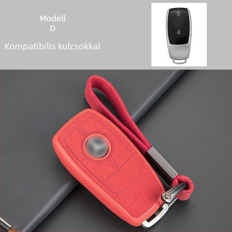 Xinhao kulcstartó tok Mercedes-Benz E-Classhoz, velúr, egyszerű stílus