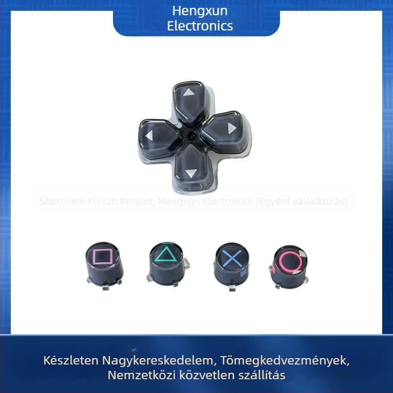 PS5-ös kontroller kristálygombok készlet — ABS anyag, 10 g, gombkészlet PS5-höz