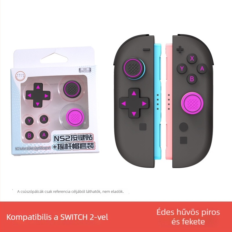 Nintendo Switch 2 szilikon gombsapkák és joysticksapkák, D‑Pad sapkák – konzolhoz tartozékok