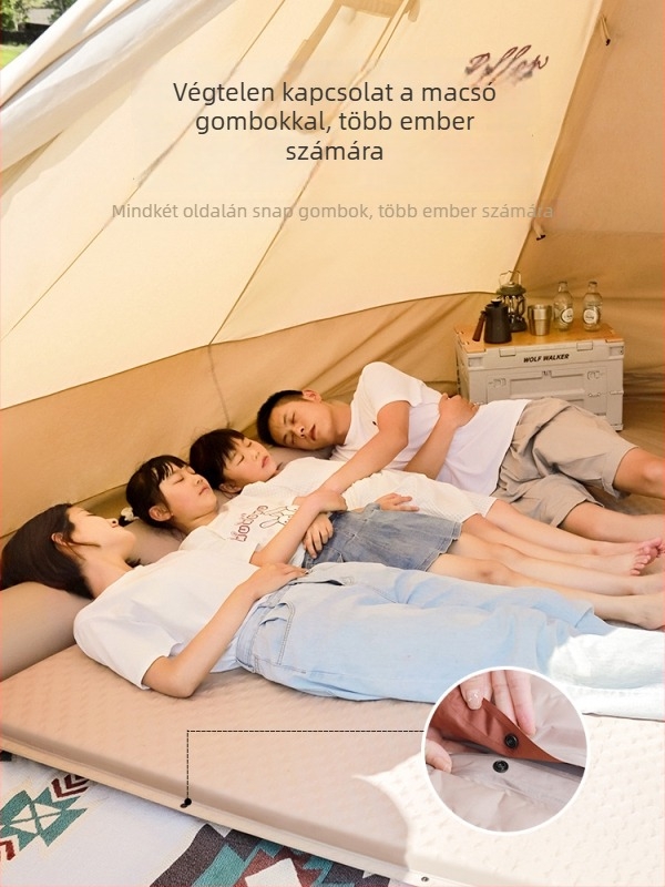 Felfújható kemping matrac kültéren - hordozható matrac a sátorhoz, automata felfújás, autóval kompatibilis, Kapacitás 1–3 személy, Nettó tömeg 3 kg, Anyag Chun Yongfang