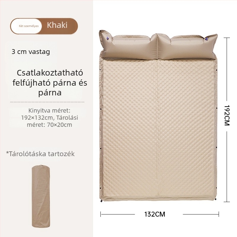 Felfújható kemping matrac kültéren - hordozható matrac a sátorhoz, automata felfújás, autóval kompatibilis, Kapacitás 1–3 személy, Nettó tömeg 3 kg, Anyag Chun Yongfang