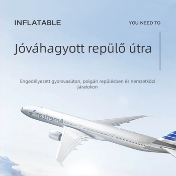 Bridgeon ZJM-AY030 hordozható felfújható lábtámasz PVC filc bevonattal, vastagság 0,45 mm, méretek 42×30×32 cm, tömeg 330–600 g