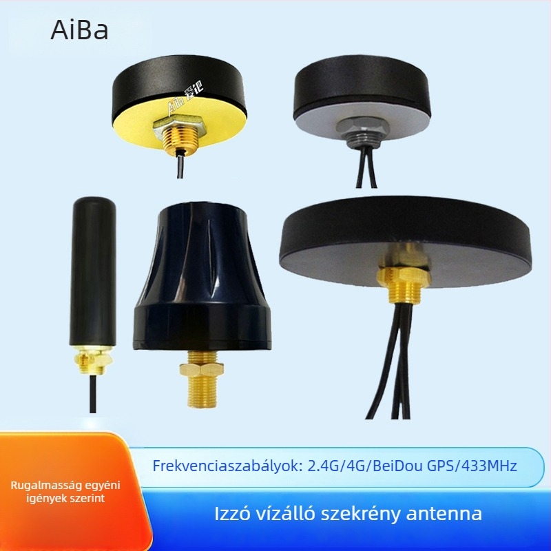 Beidou GPS szekrényantenna aktív LNA-val, 3V/5V tápegység, SMA csatlakozó, kerek gomba forma