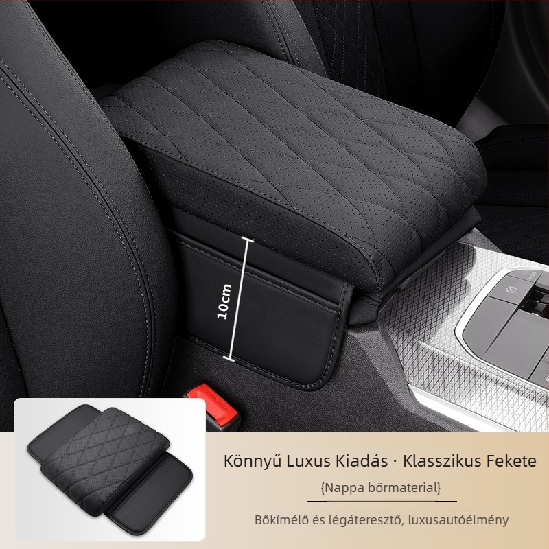 Bőr autó karfa emelő párna tárolóval, univerzális illeszkedés, testreszabható feldolgozás, licencelt magáncímke
