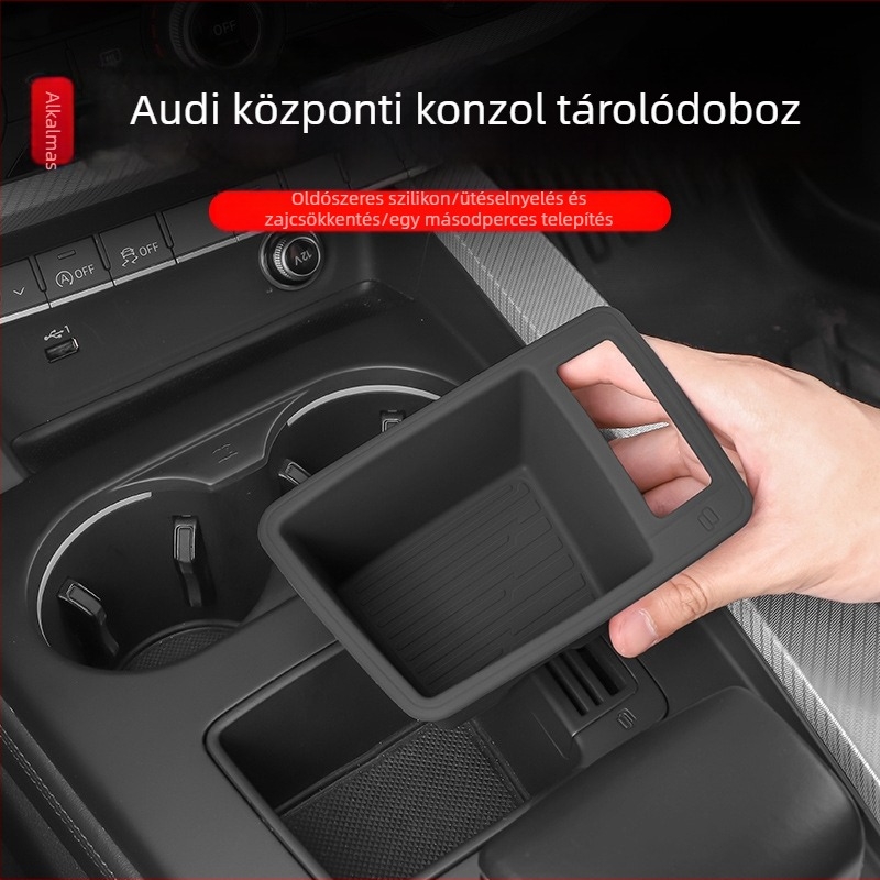 Szilikon könyöktámasz tároló párna Audi Q5L-hez, kompatibilis az A4/A6L modellekkel; Guangzhouban gyártva, testreszabás nélkül.
