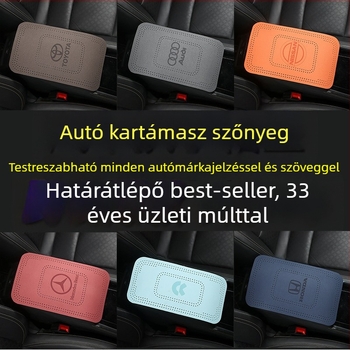 Autó kartámasz párna velúr anyagból, középső párna, védő réteg, logó nyomtatás lehetséges