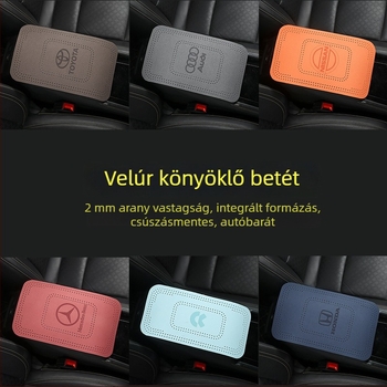 Autó kartámasz párna velúr anyagból, középső párna, védő réteg, logó nyomtatás lehetséges