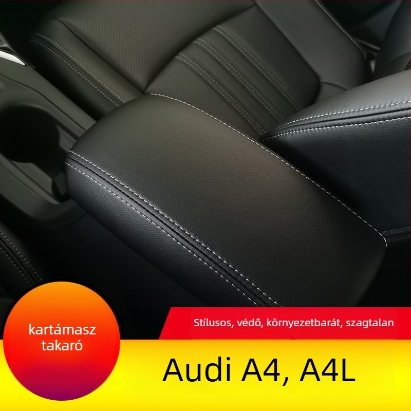 Bőr kartámaszfedél Audi A4/A4L-hez – dekoratív védőborítás, modell Ad-a4-a4l-fsxt-00001